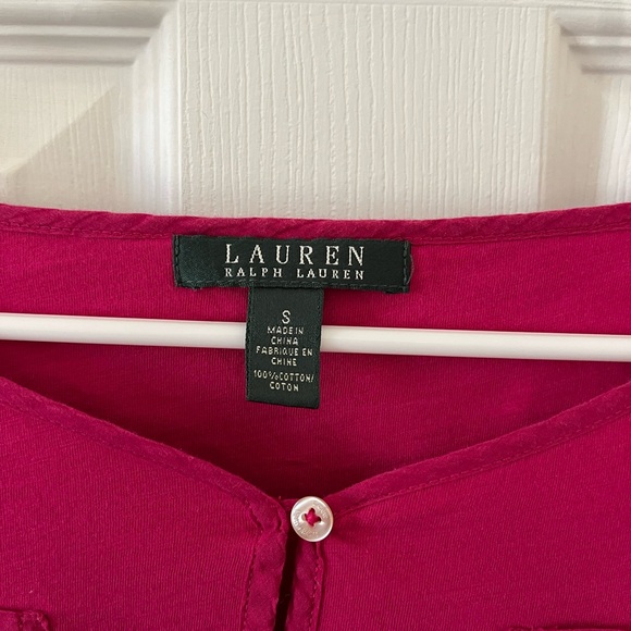 Ralph Lauren Vibrant Pink Long Sleeve Tee - Picture 4 of 4